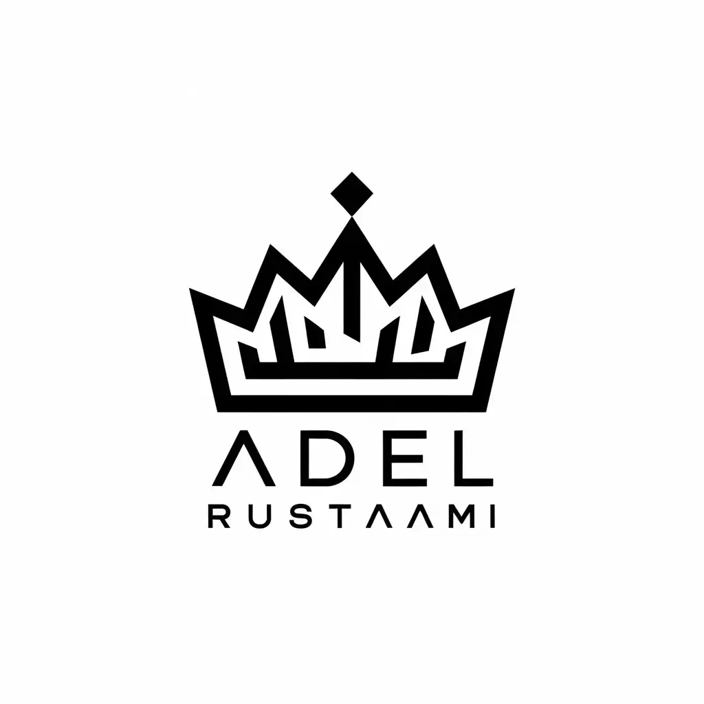 LOGO-Design-for-Adel-Rustami-Minimalistic-King-Symbol-for-Real-Estate