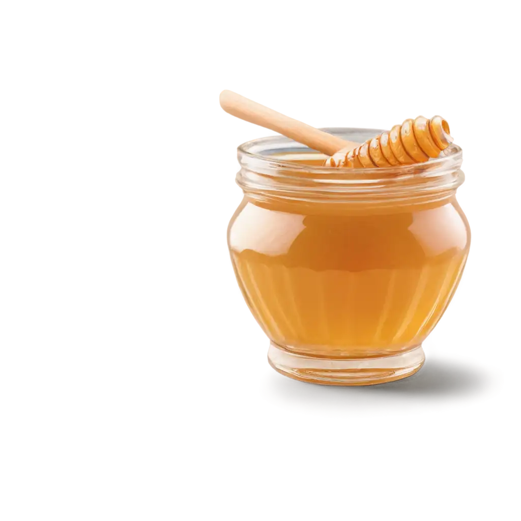 Fancy-Glass-Filled-with-Raw-Honey-HighQuality-PNG-Image-for-Versatile-Use