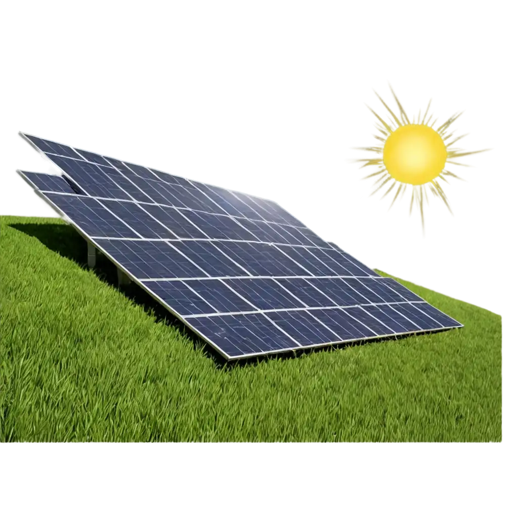 HighQuality-PNG-Image-of-Solar-Panels-in-a-Grassy-Field-for-Sustainable-Energy-Visuals