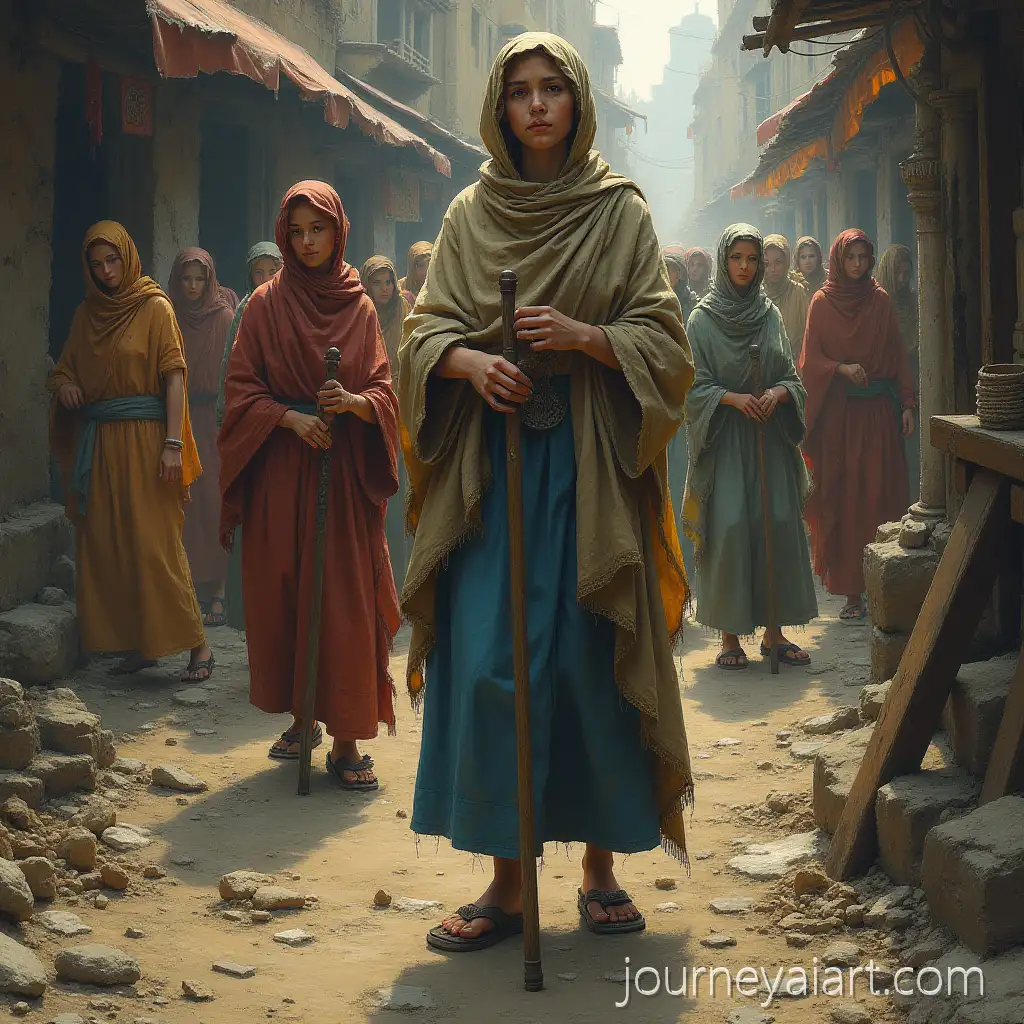 Mourning-Women-in-Market-Silver-RopeMourning-women-at-market-Broken-Cup-and-Crushed-Jug