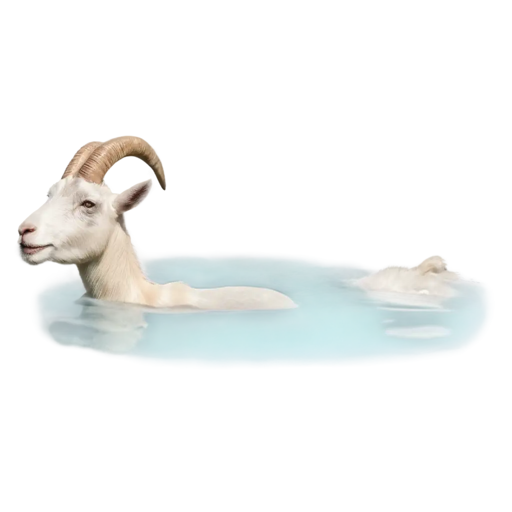 PNG-Image-of-a-Playful-Goat-Swimming-in-a-Pool-AI-Art-Prompt