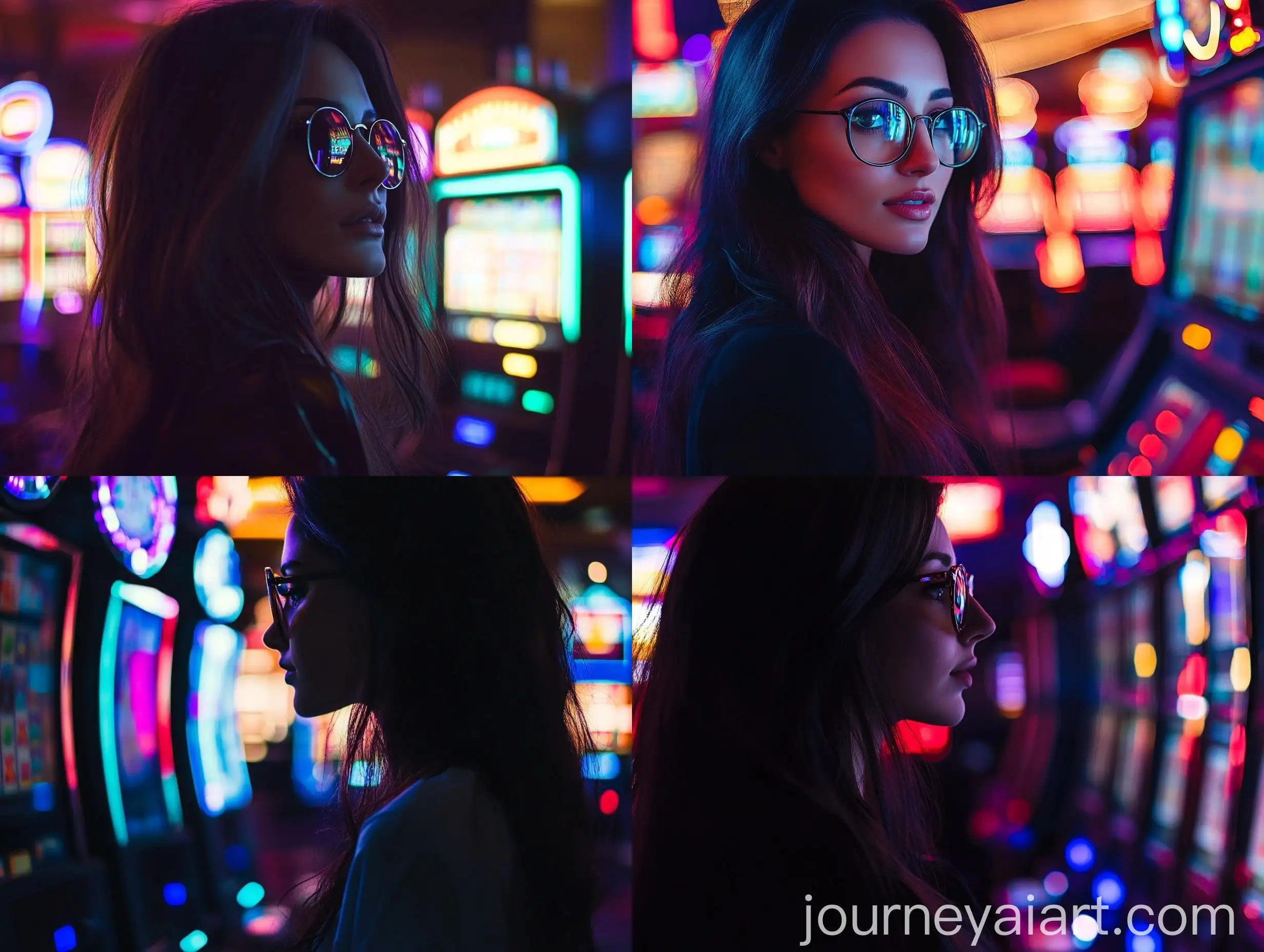 Woman-Playing-Slot-Machines-in-Casino