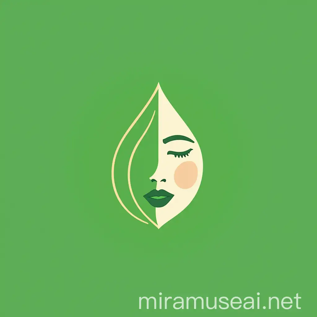 Logo Design Featuring a Growing Plant with a Beautiful Face