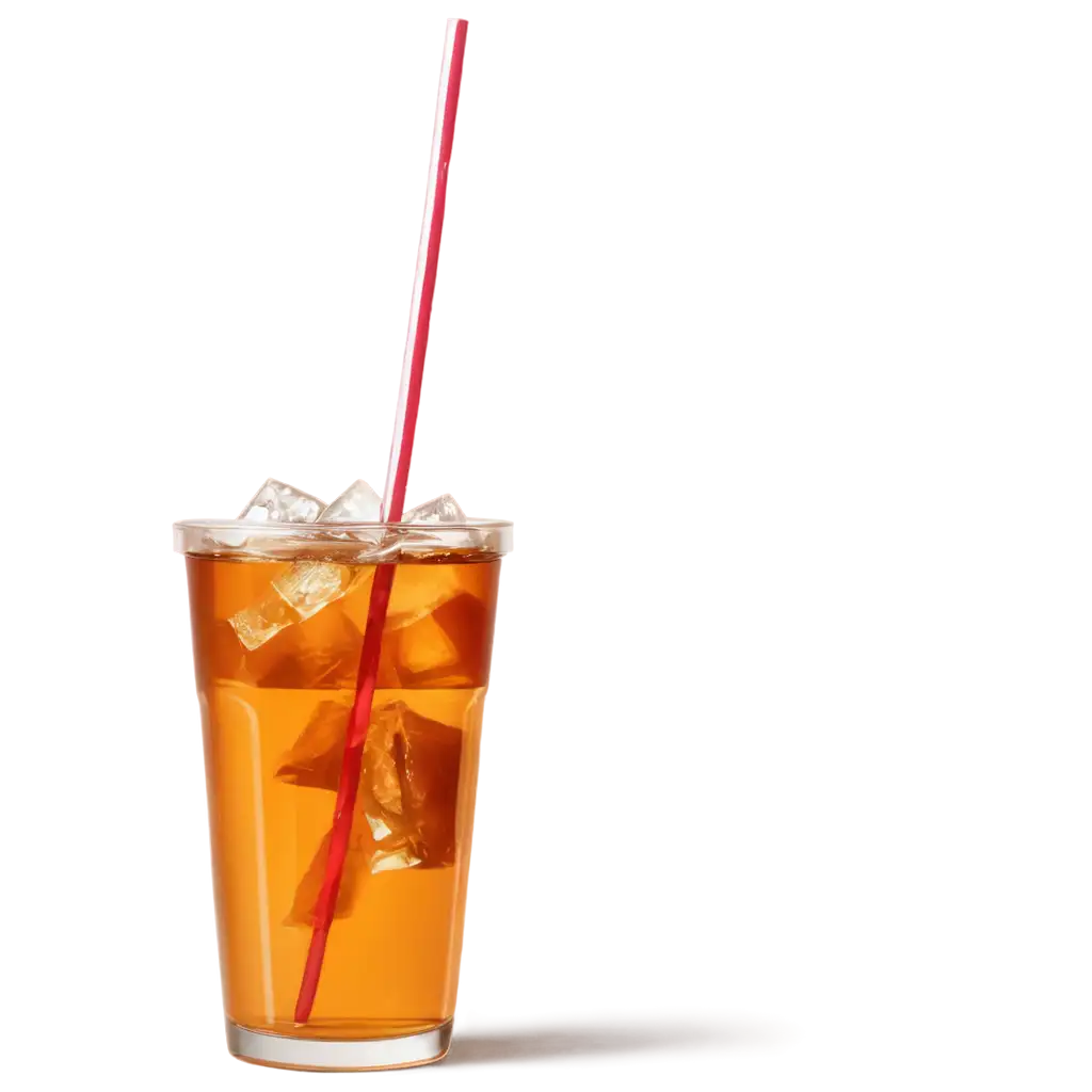 Ice-Tea-PNG-Vector-Image-with-One-Straw-HighQuality-Transparent-Design-for-Versatile-Use