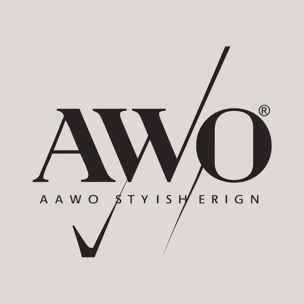 a logo design,with the text "Awo", main symbol:A,Moderate,clear background