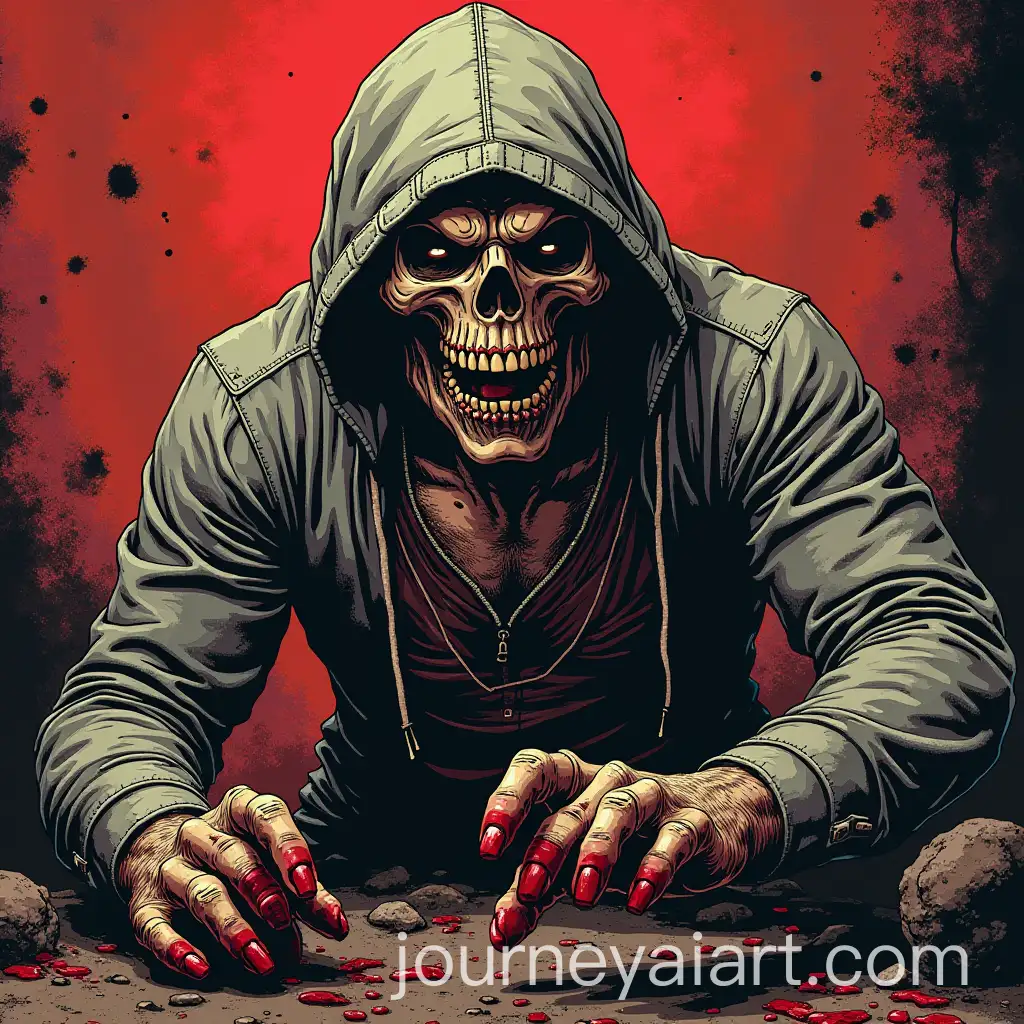 Horror-Comic-Art-with-Metal-Background