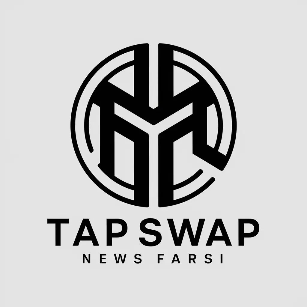 LOGO Design For Tapswap News Farsi Modern Vector Logo with Media Crypto Theme