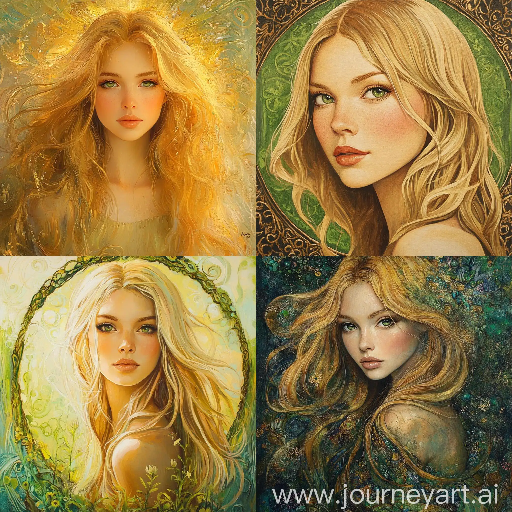 Supernatural-Goddess-with-Wheat-Blonde-Hair-and-Grassy-Green-Eyes-in-Surrealistic-Oil-Painting