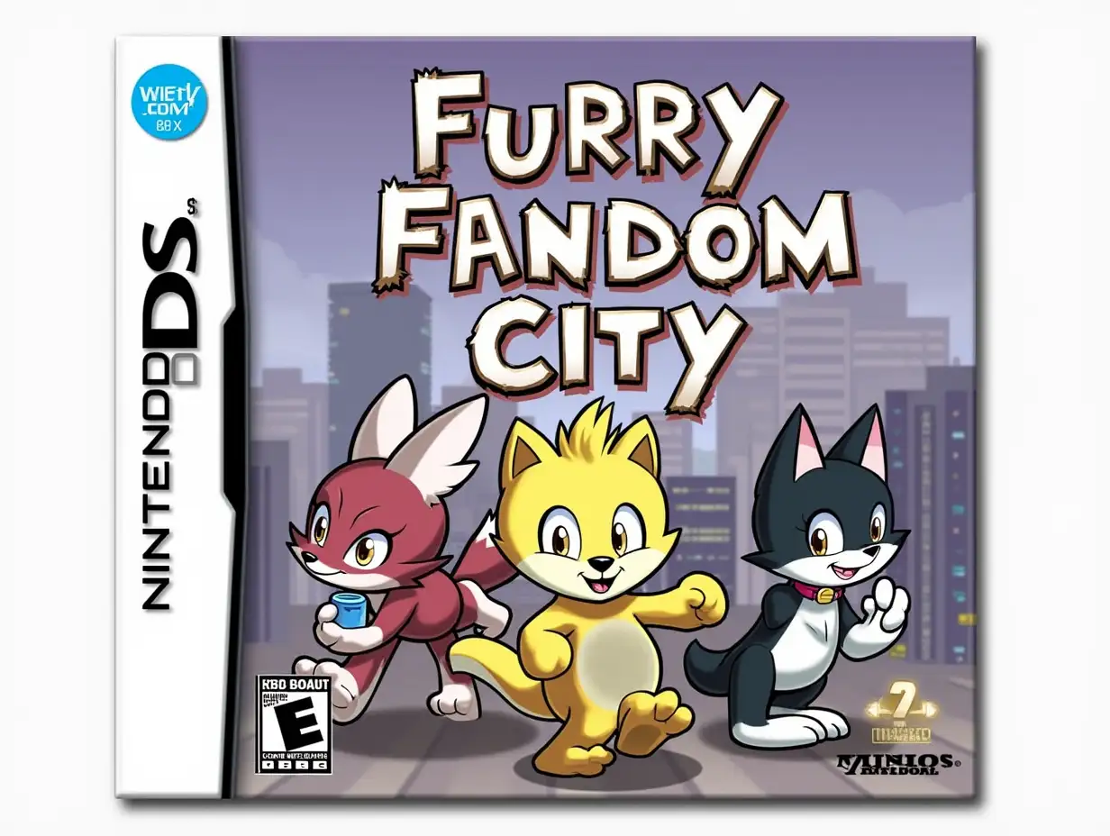 Title: Furry Fandom City, Nintendo DS cover art