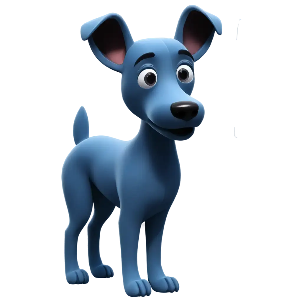 Blue-Cartoon-Dog-PNG-HighQuality-Transparent-Image-for-Versatile-Use