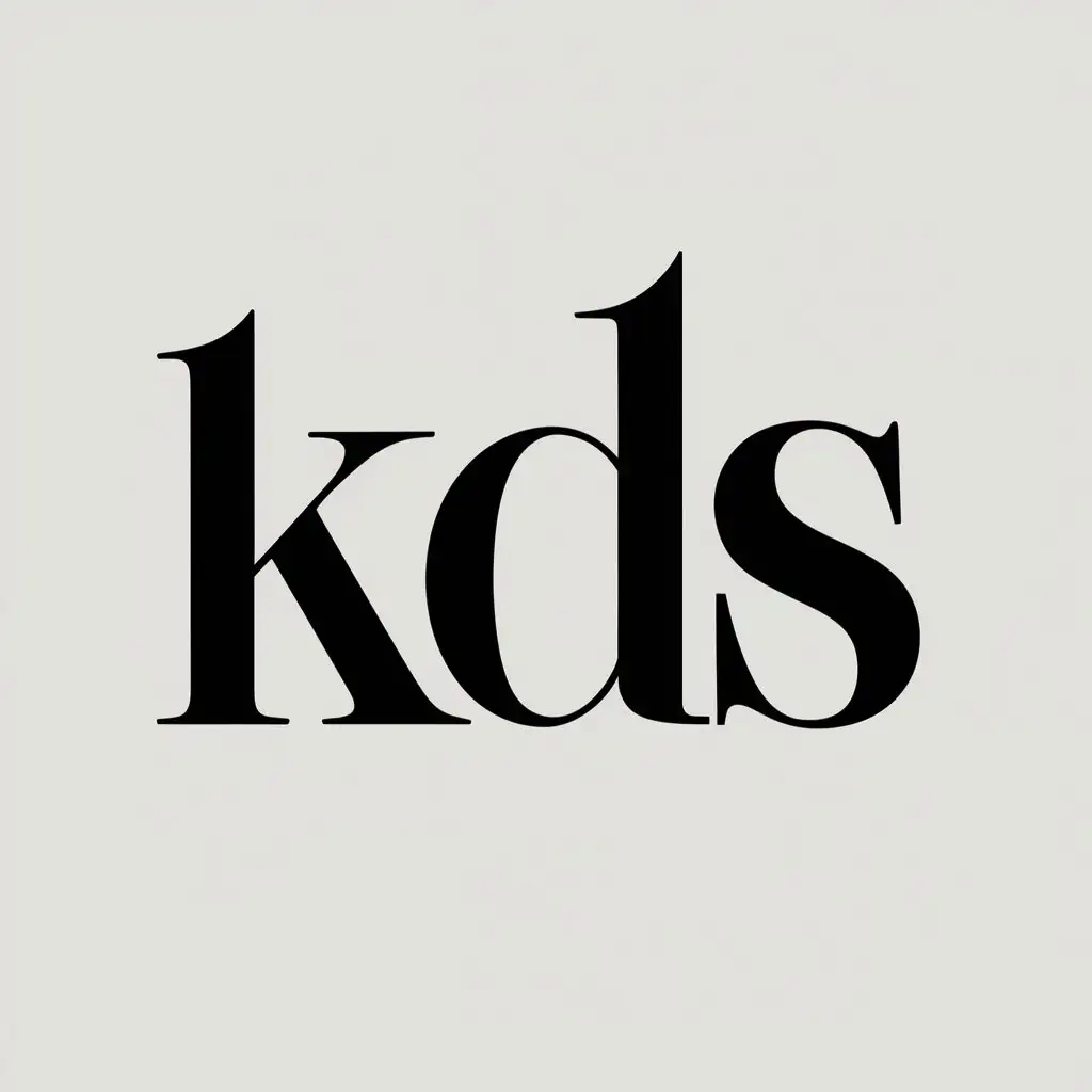 LOGO Design For KDS Minimalistic Design Agency Mark in Uppercase Grotesque Typeface