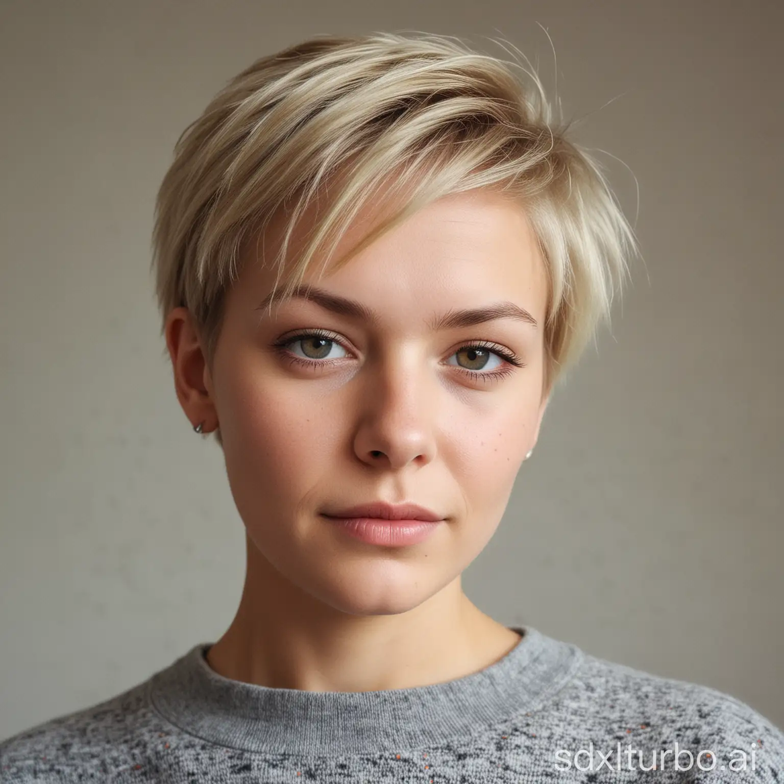 swedish woman, short hair, young, college