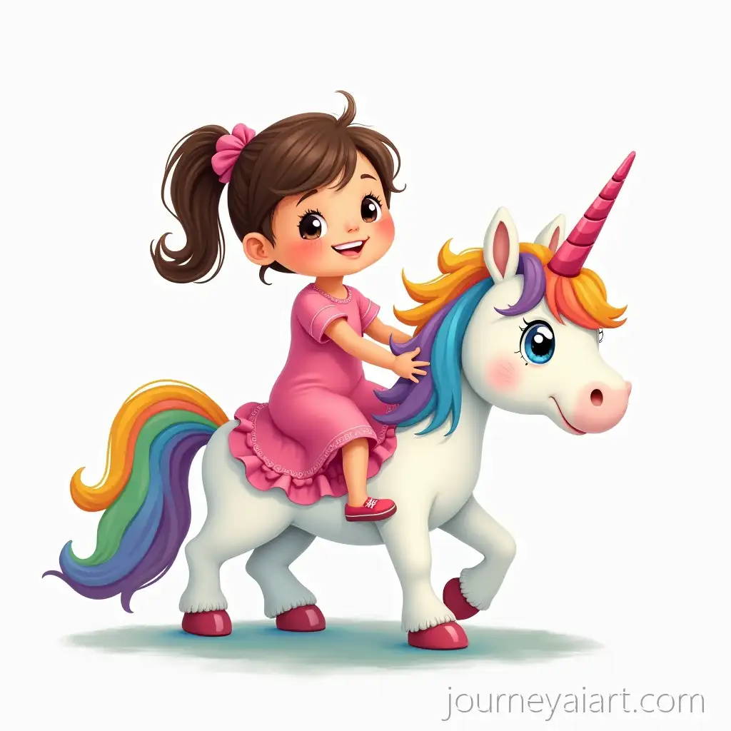 Little-Girl-Riding-a-Colorful-Unicorn-in-Fantasy-Setting