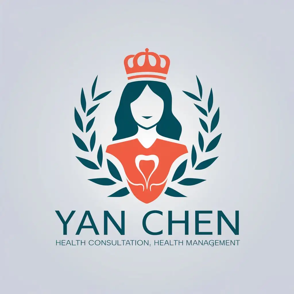 LOGO-Design-for-Yan-Chen-Health-Consultation-Empowering-Health-with-a-Regal-Female-Symbol