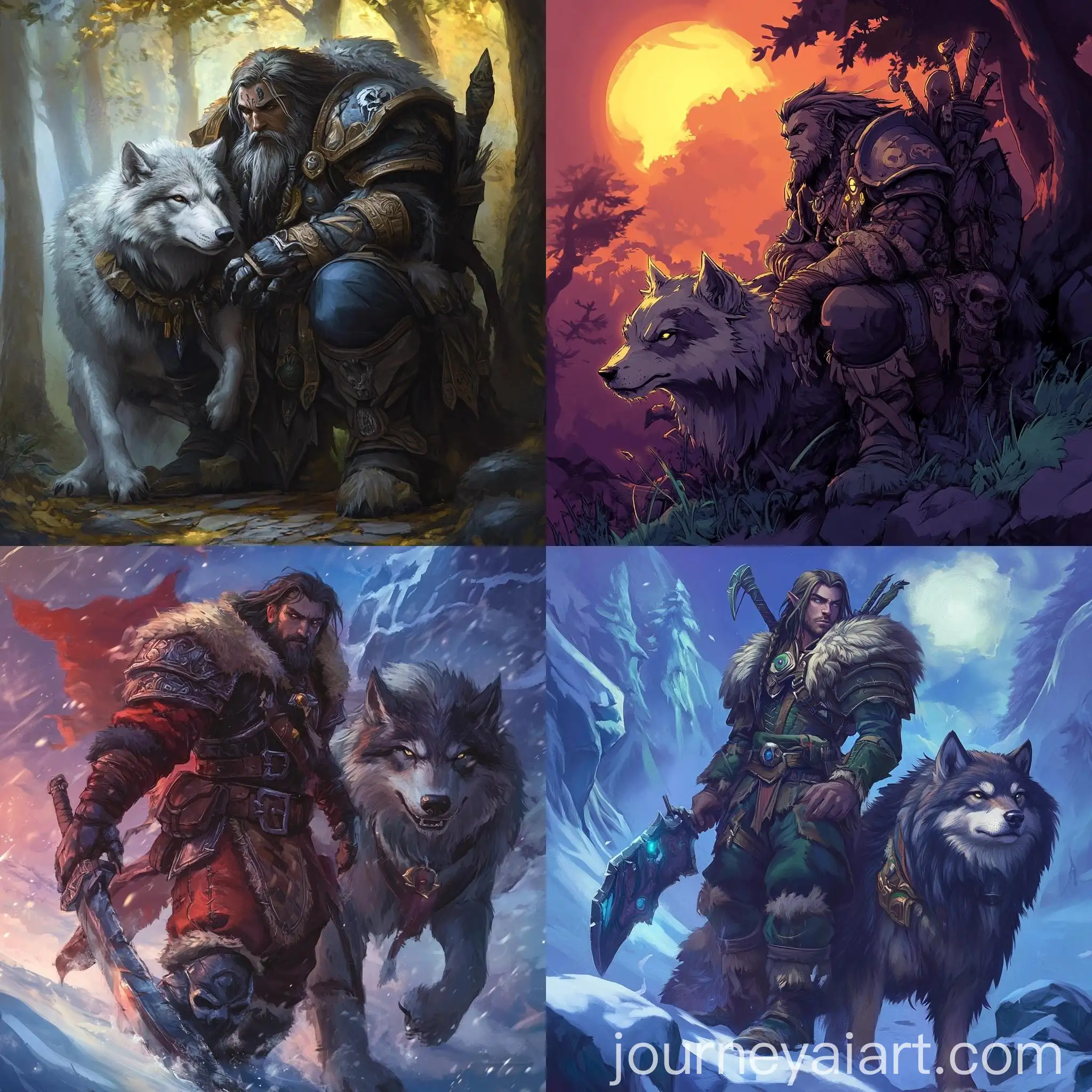 World-of-Warcraft-Hunter-with-Wolf-in-MGE-Brothers-Style