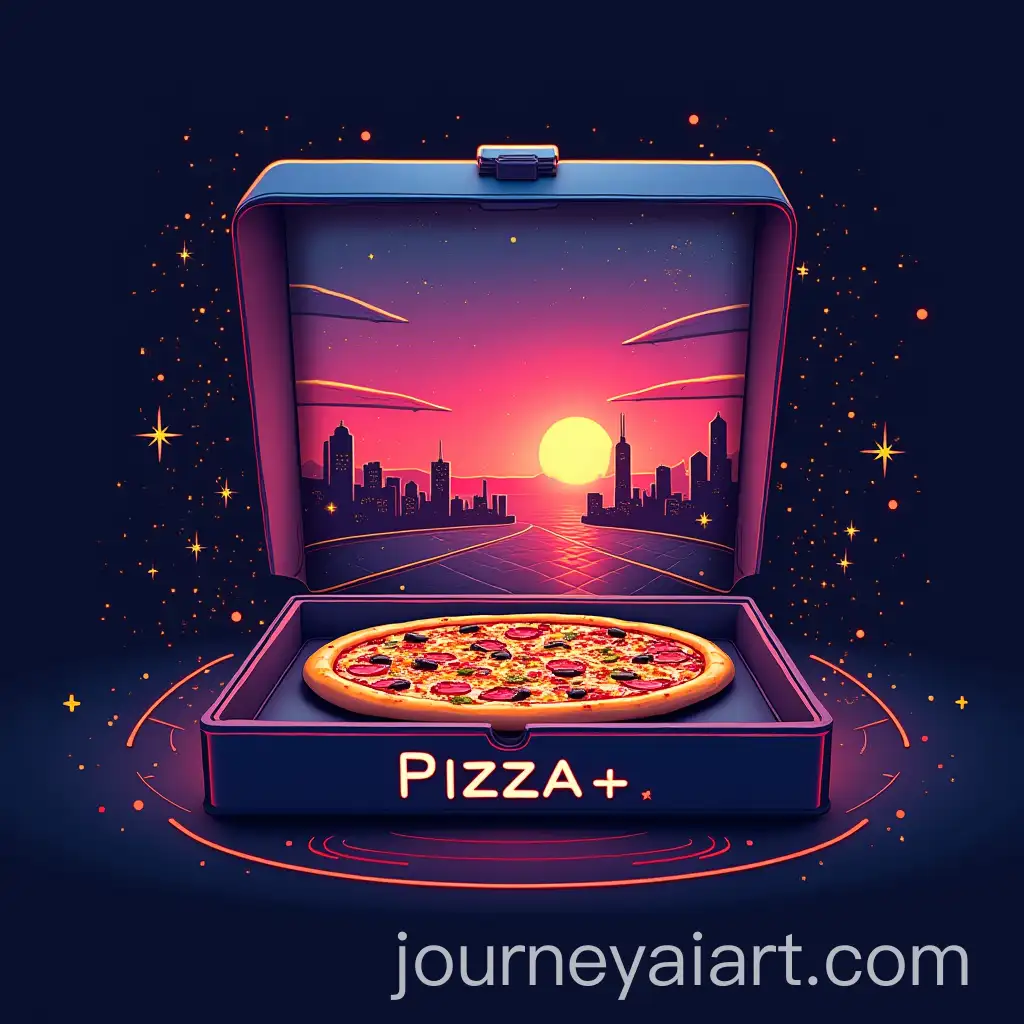 Futuristic-Pizza-Box-DesignAI-Image-Prompt-Expansion-with-Neon-Cityscape-at-Sunset