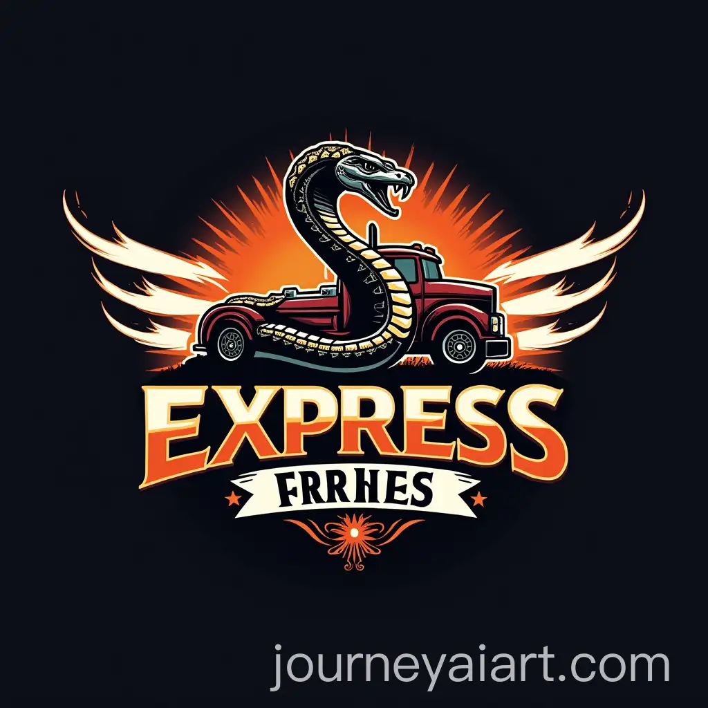 Cobra-Express-Tow-Services-Logo-Featuring-Cobra-and-Tow-Truck