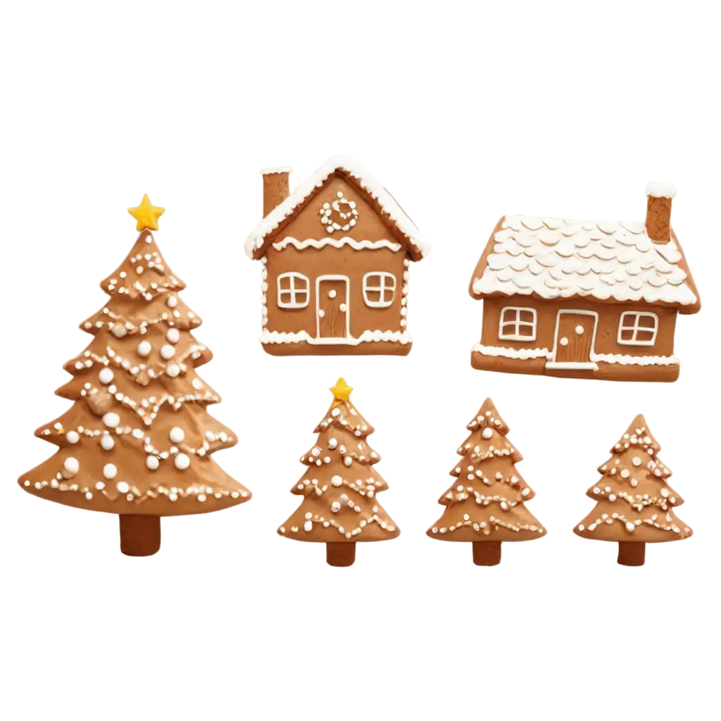 Delightful-New-Year-Decorations-in-PNG-Format-Cookie-Man-Gift-Packages-Pine-Trees-and-More