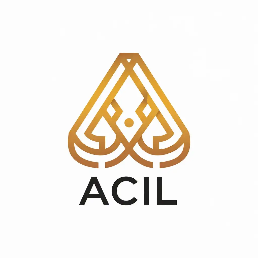 LOGO-Design-for-Acil-Luxurious-Gold-Casting-with-Clear-Background-and-Elegant-Typography