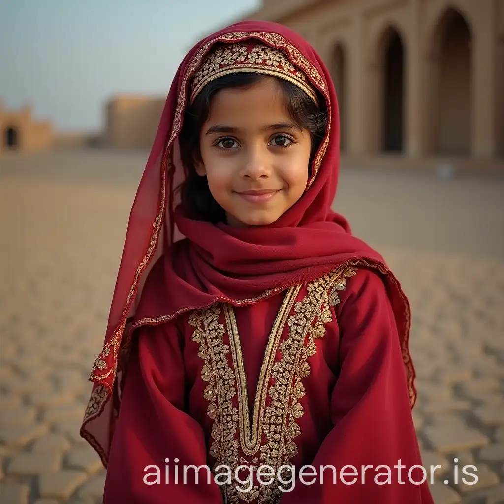 Young-Girl-from-Bahrain-in-Traditional-Clothing