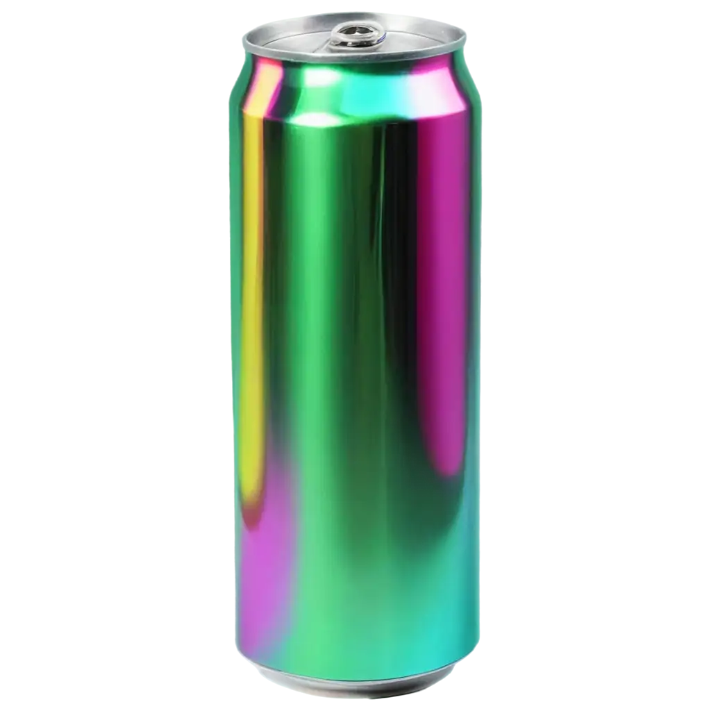 Futuristic brightly colored soda can