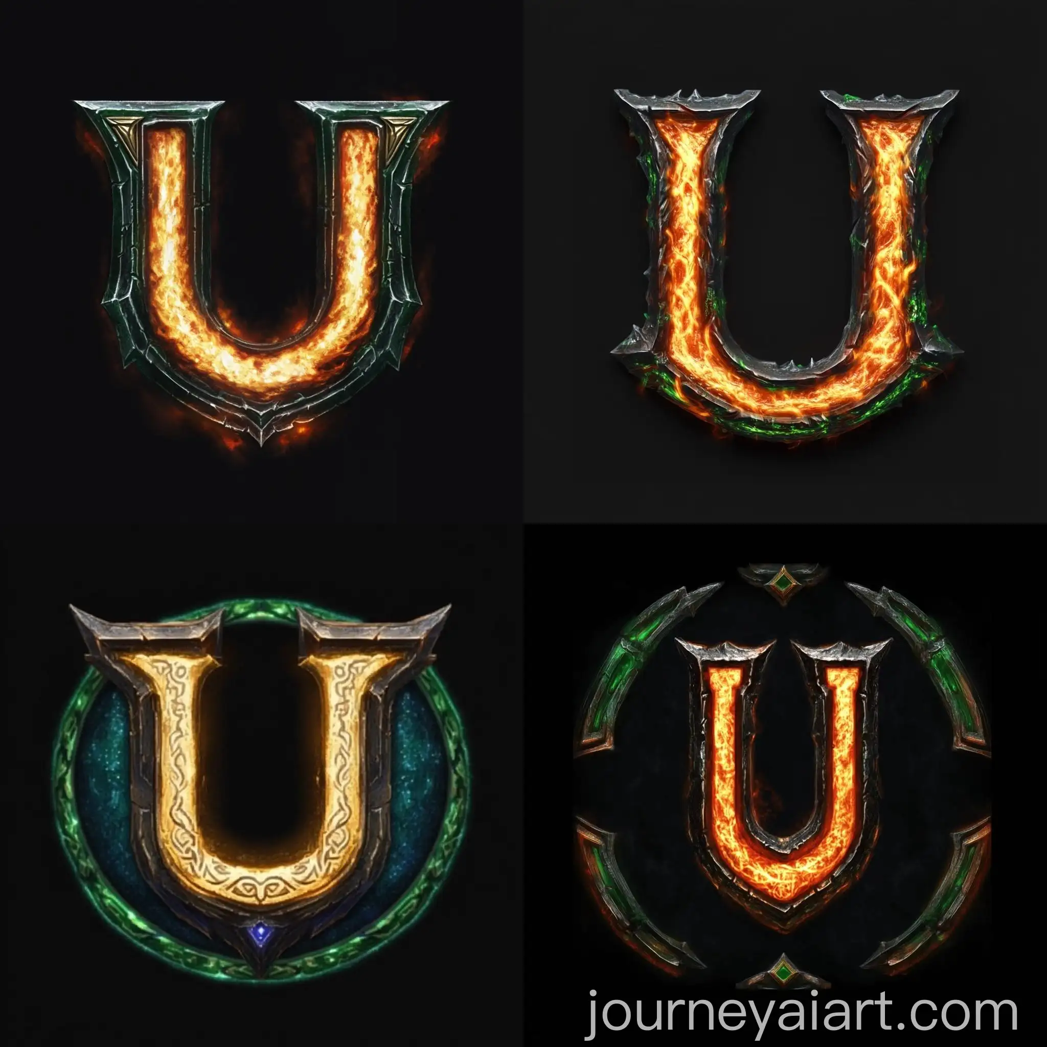 Fantasy-MMORPG-Icon-with-Central-U-Emblem