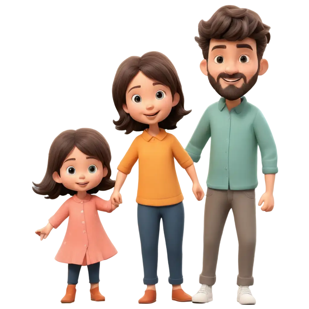 Family-CartoonPNG-Art-Prompt-Analysis-Illustration-PNG-HighQuality-Image-for-Various-Applications