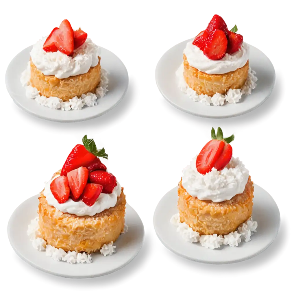 HighQuality-PNG-Image-of-Mini-Strawberry-Cake-with-Whipped-Cream-and-Pineapple-with-Coconut