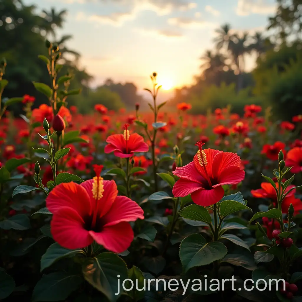 Vibrant-Eternal-Field-of-Hibiscus-Flowers