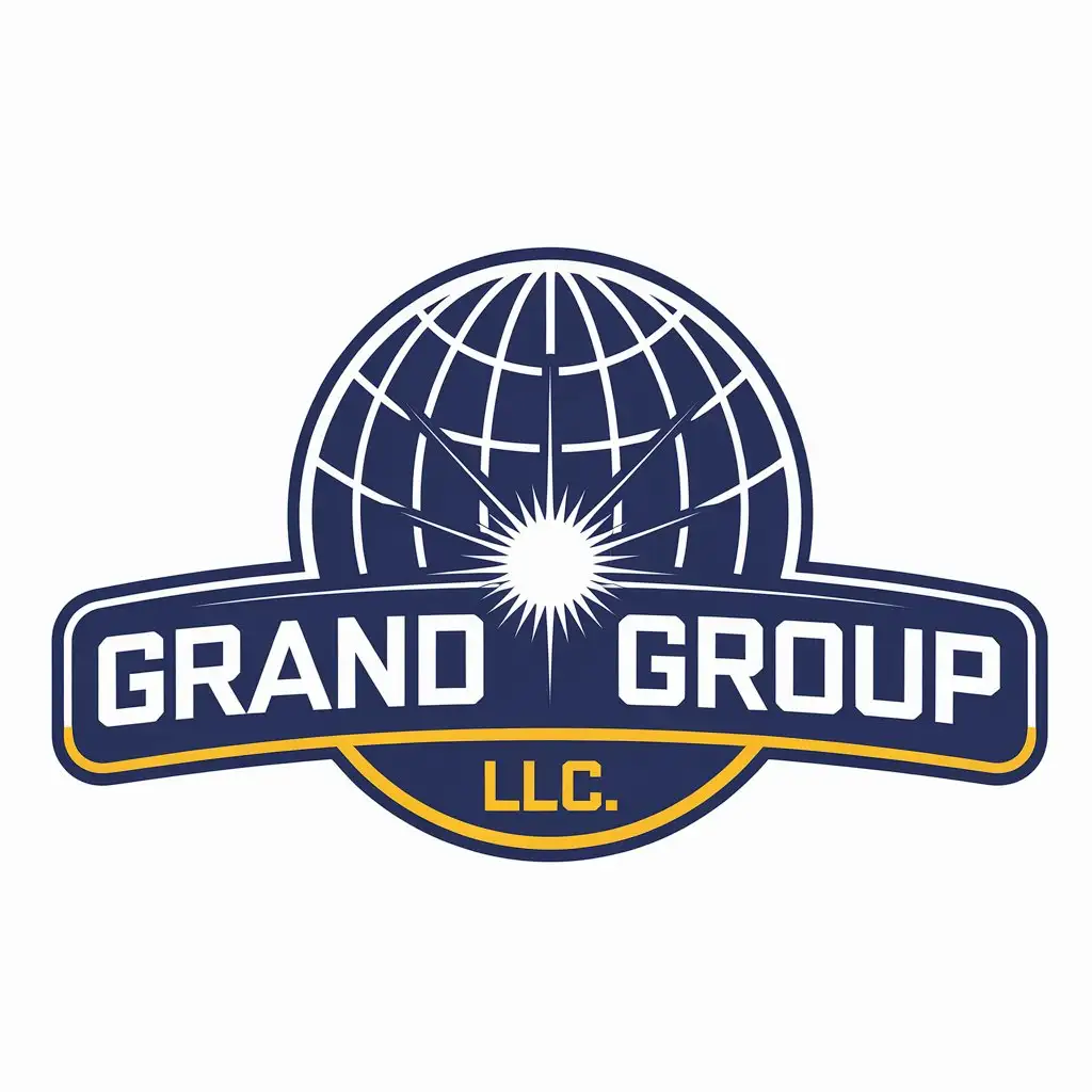 a vector logo design,with the text "Grand Group LLC.", main symbol:S,Moderate,be used in Others industry,clear background