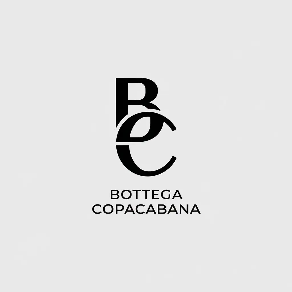 LOGO Design for BOTTEGA COPACABANA Minimalist BC Symbol for Comercio Industry