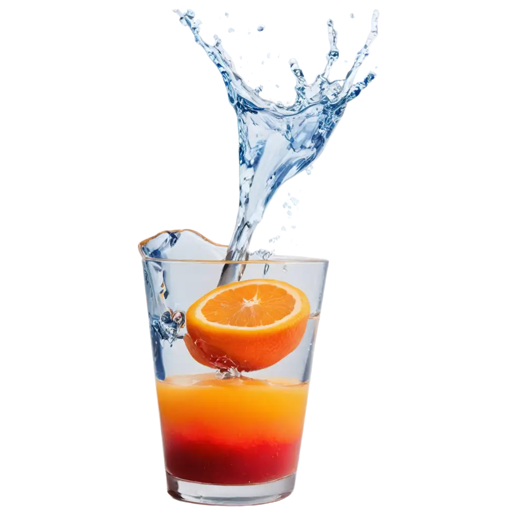 Refreshing-CloseUp-of-Fruit-Ice-Cubes-Splashing-into-a-Glass-PNG-Format-for-HighQuality-Visuals