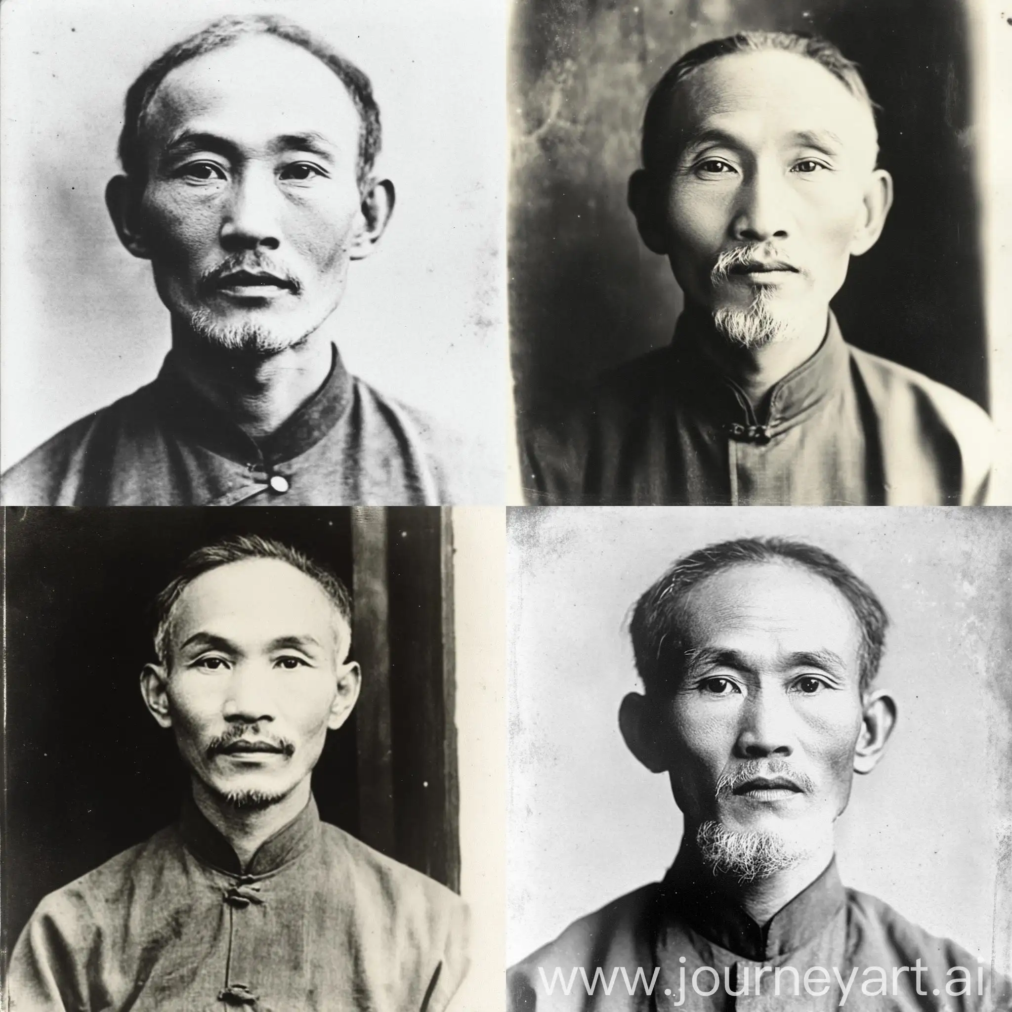 Portrait-of-a-75YearOld-Vietnamese-Man-in-Monochrome-Circa-1900