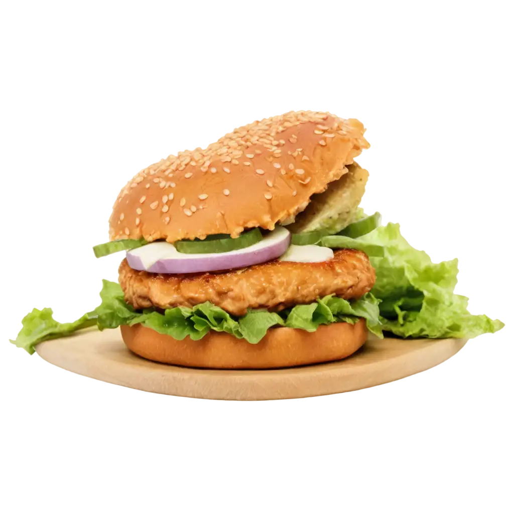 Cryspee-Chicken-Burger-PNG-Image-HighQuality-Food-Illustration-for-Digital-Use