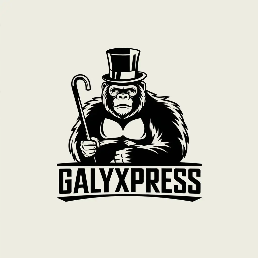 LOGO Design for GalyXpress Elegant LuxuryInspired with Gorilla Symbol and Subtle Vehicle Elements