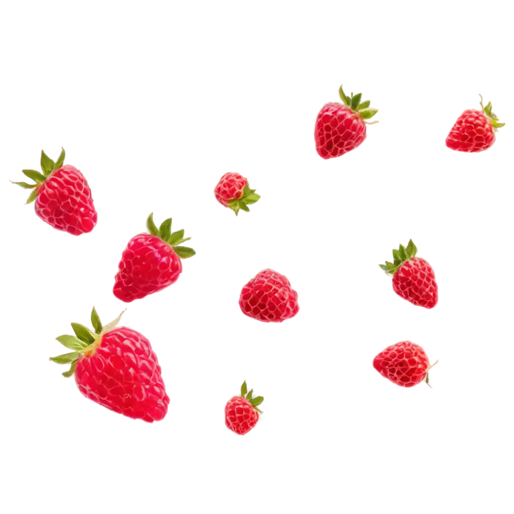 Vibrant-Raspberry-and-Strawberry-in-the-Air-HighQuality-PNG-Image-for-Your-Creative-Projects