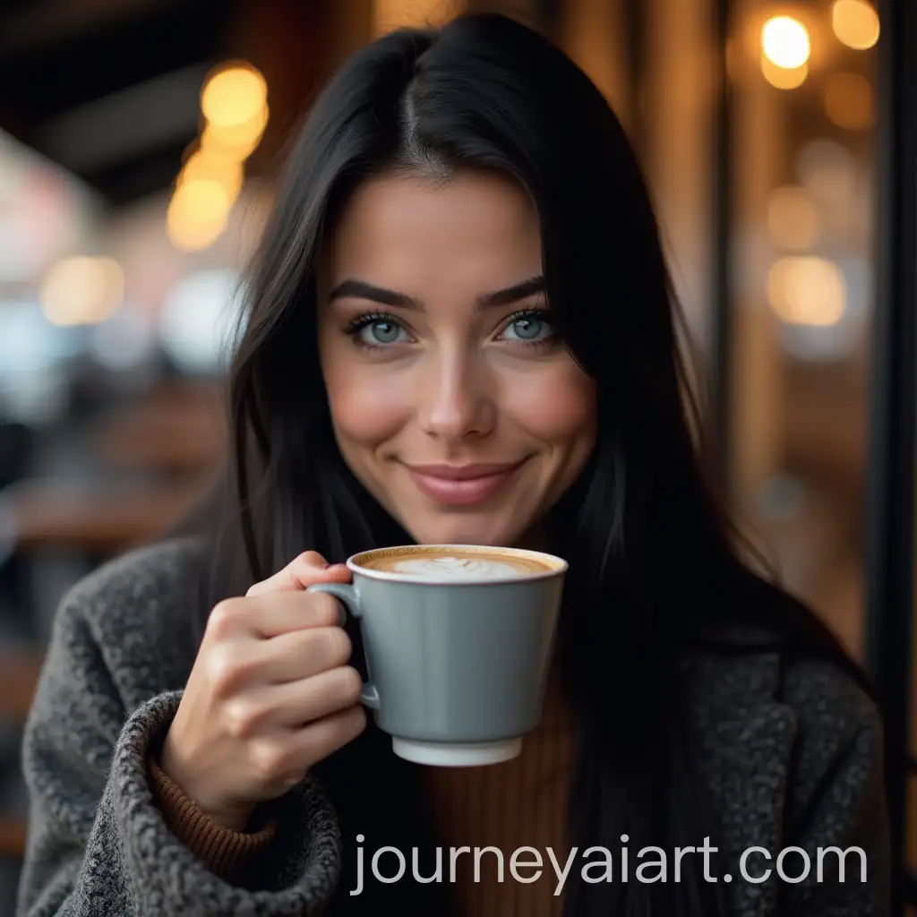 Young-Luxury-Woman-with-Bright-Blue-Eyes-Enjoying-Coffee-in-a-Winter-Outdoor-Cafe