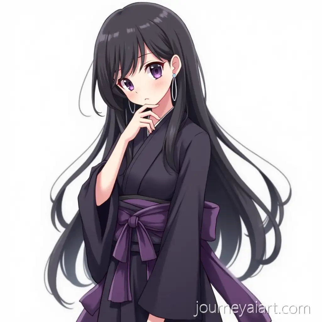 PetiteDemon-Slayer-character-portrait-Demon-SlayerInspired-Character-with-Black-Hair-and-Purple-Eyes