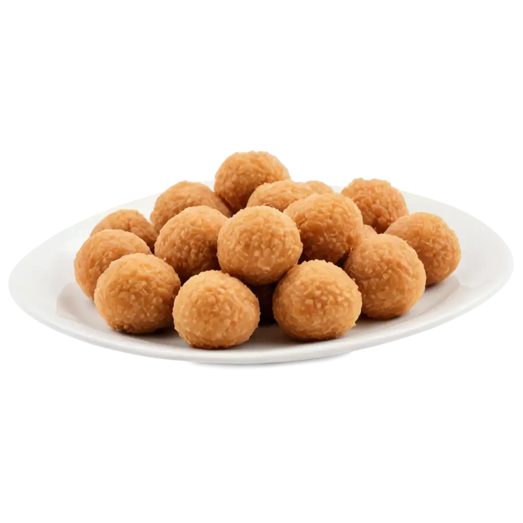 White-Plate-Full-of-Laddu-PNG-Perfect-for-HighQuality-Digital-and-Print-Use