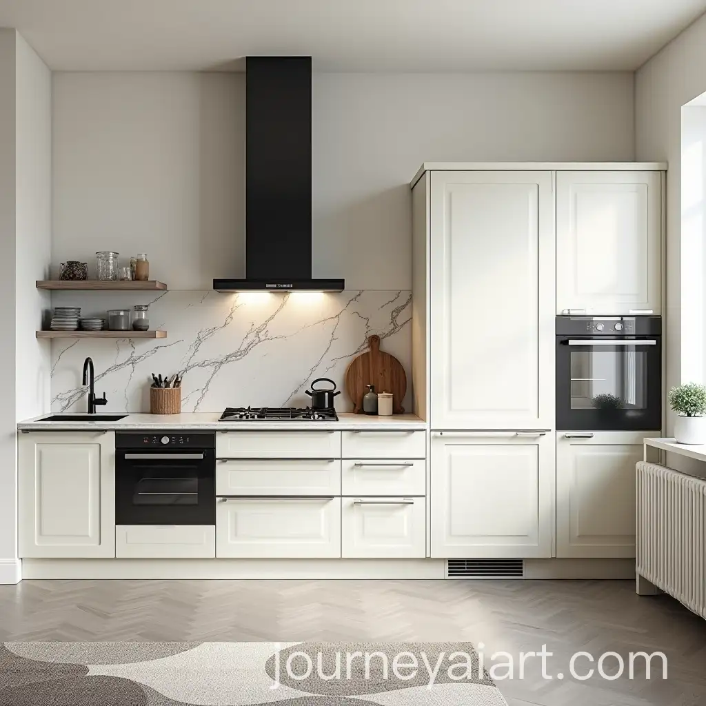 Modern-Rustic-Kitchen-with-Sleek-Black-and-White-Accents