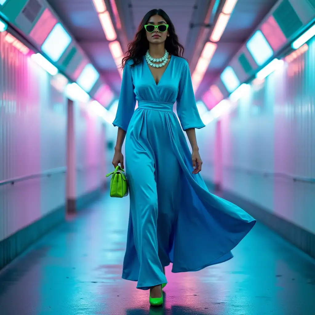 Confident-Gen-Z-Model-in-Elegant-Blue-Maxi-Dress