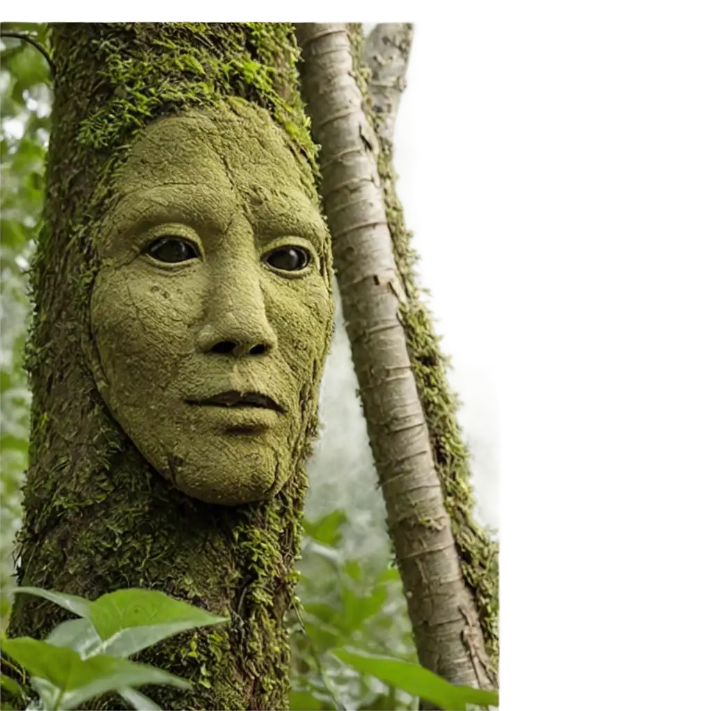 Enchanting-Jungle-Tree-Face-PNG-A-Unique-Artistic-Creation-for-Your-Projects