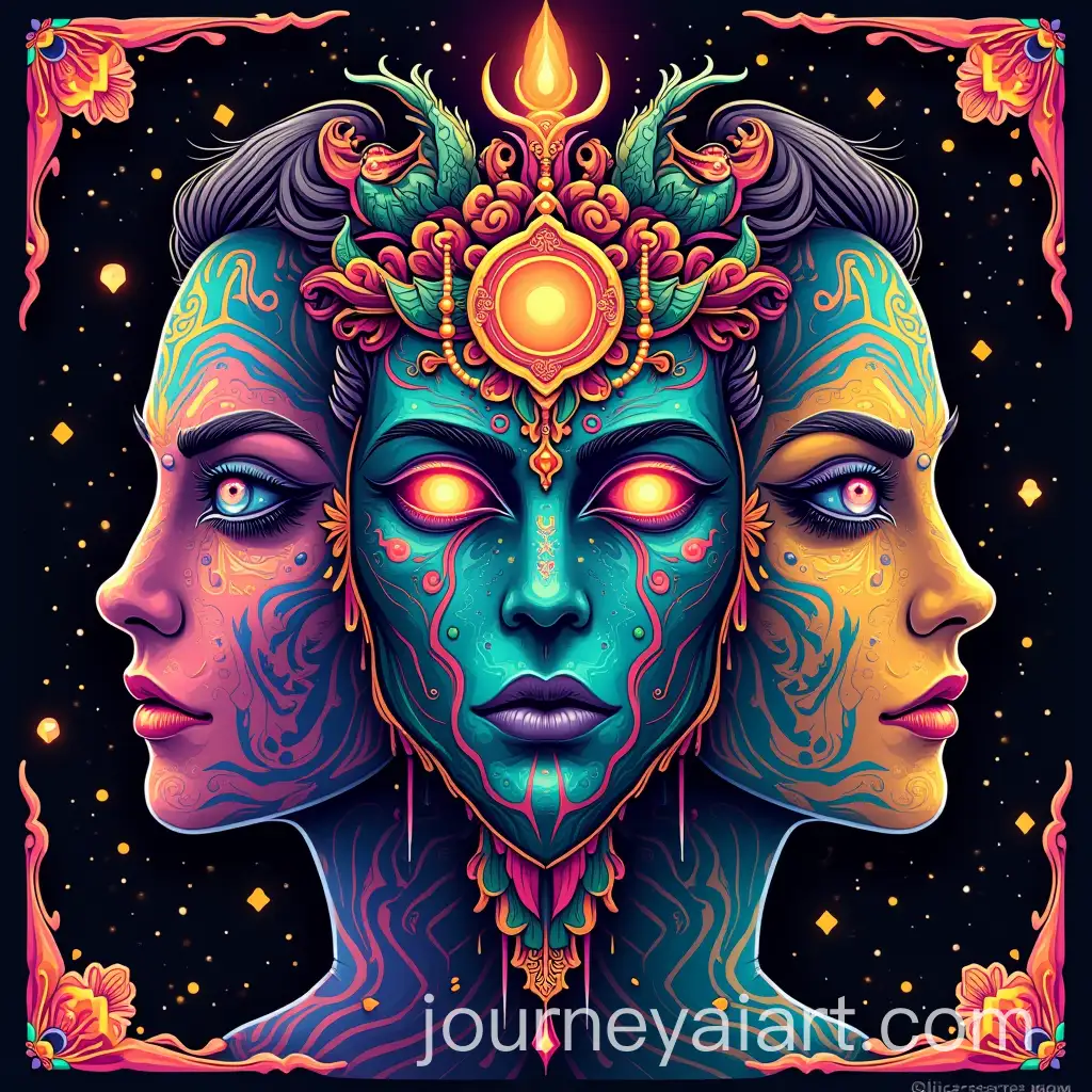 ShAI-Art-Prompt-Expansionamanic-Faces-in-a-DMTInspired-Psychedelic-Art-Style