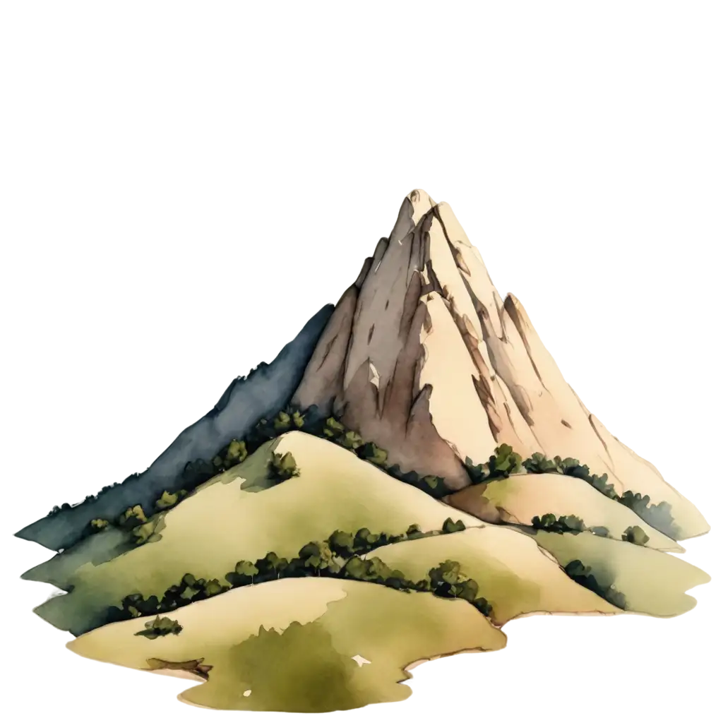 Cartoon-Hill-Watercolor-PNG-Image-for-Creative-and-Digital-Projects