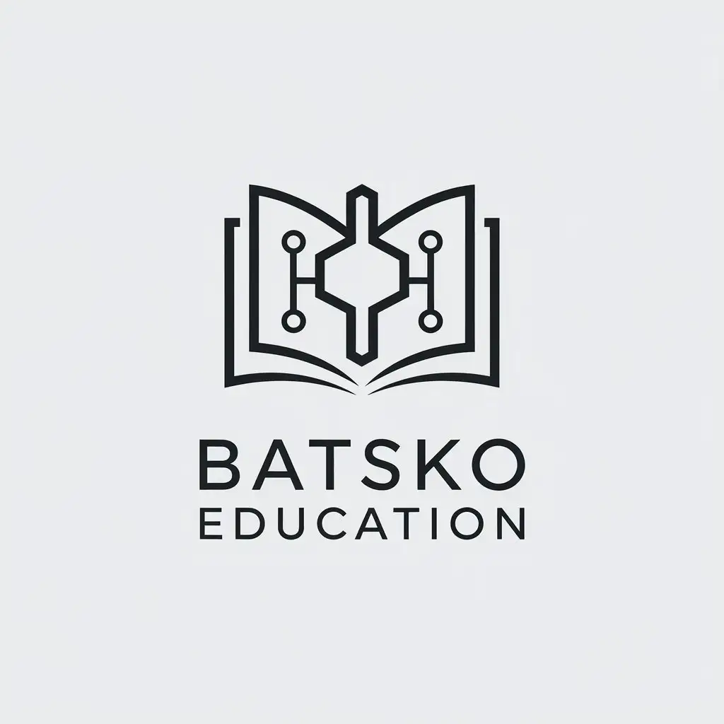 LOGO Design for Batsko Education Vector Logo with Technology Arrows Education Theme