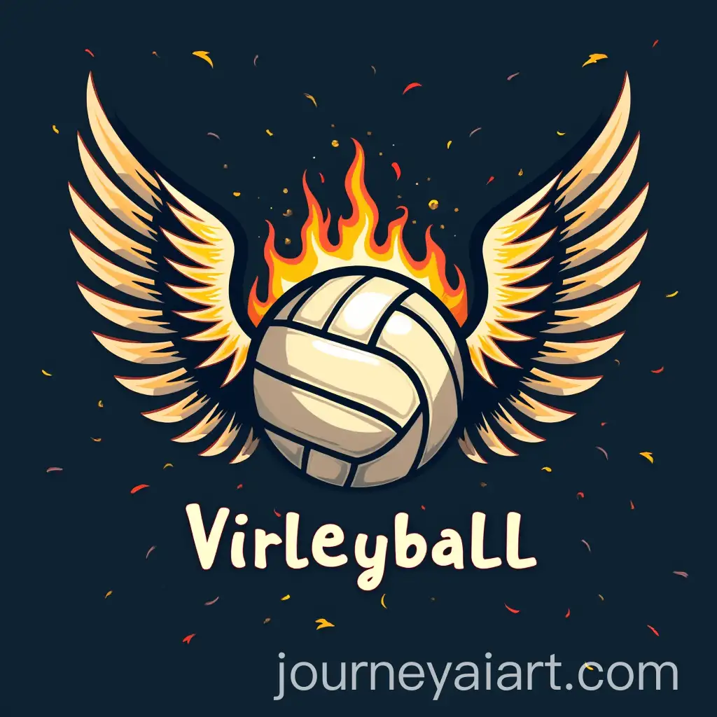 Volleyball-Emblem-with-AirAI-Art-Prompt-Expansion-Fagots-Inscription-Wings-and-Aura-Design