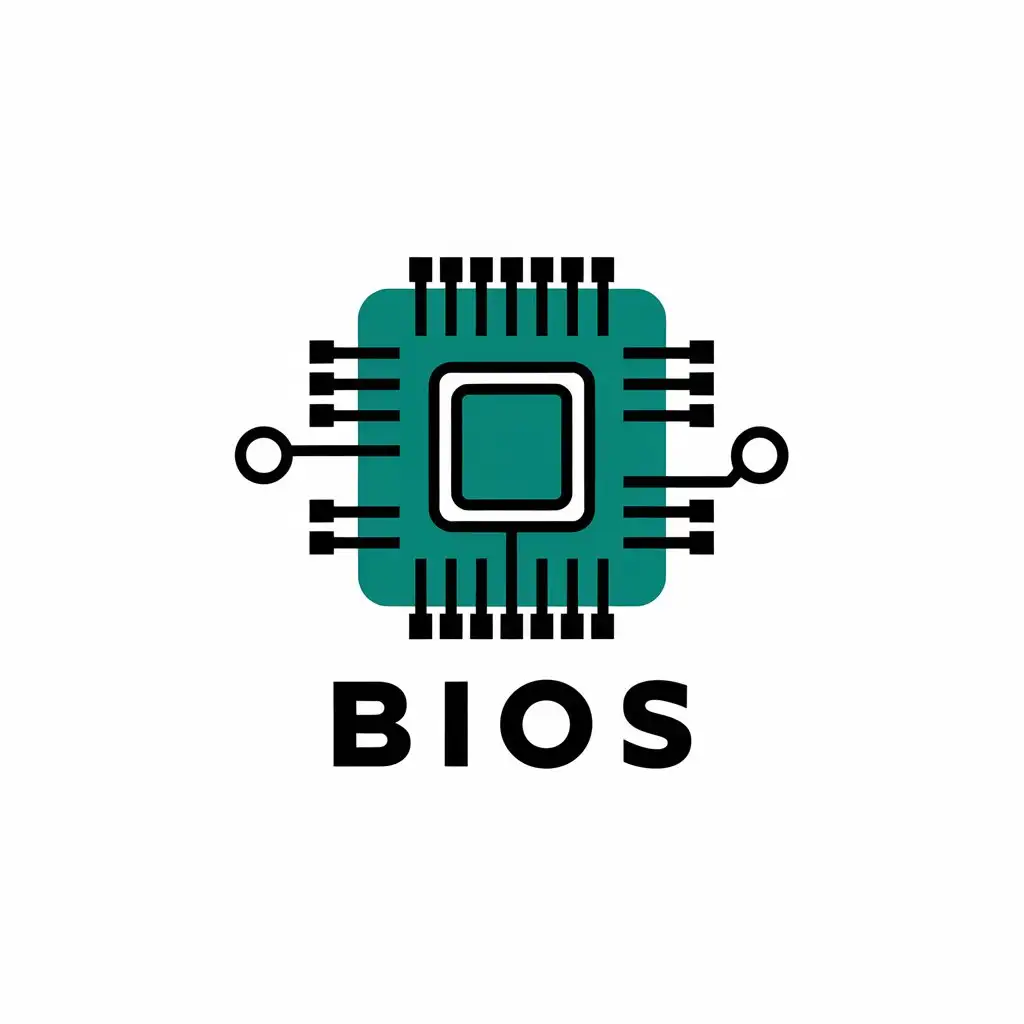 LOGO Design for BIOS Vector Technology Symbol with Modern Typography and Clear Background