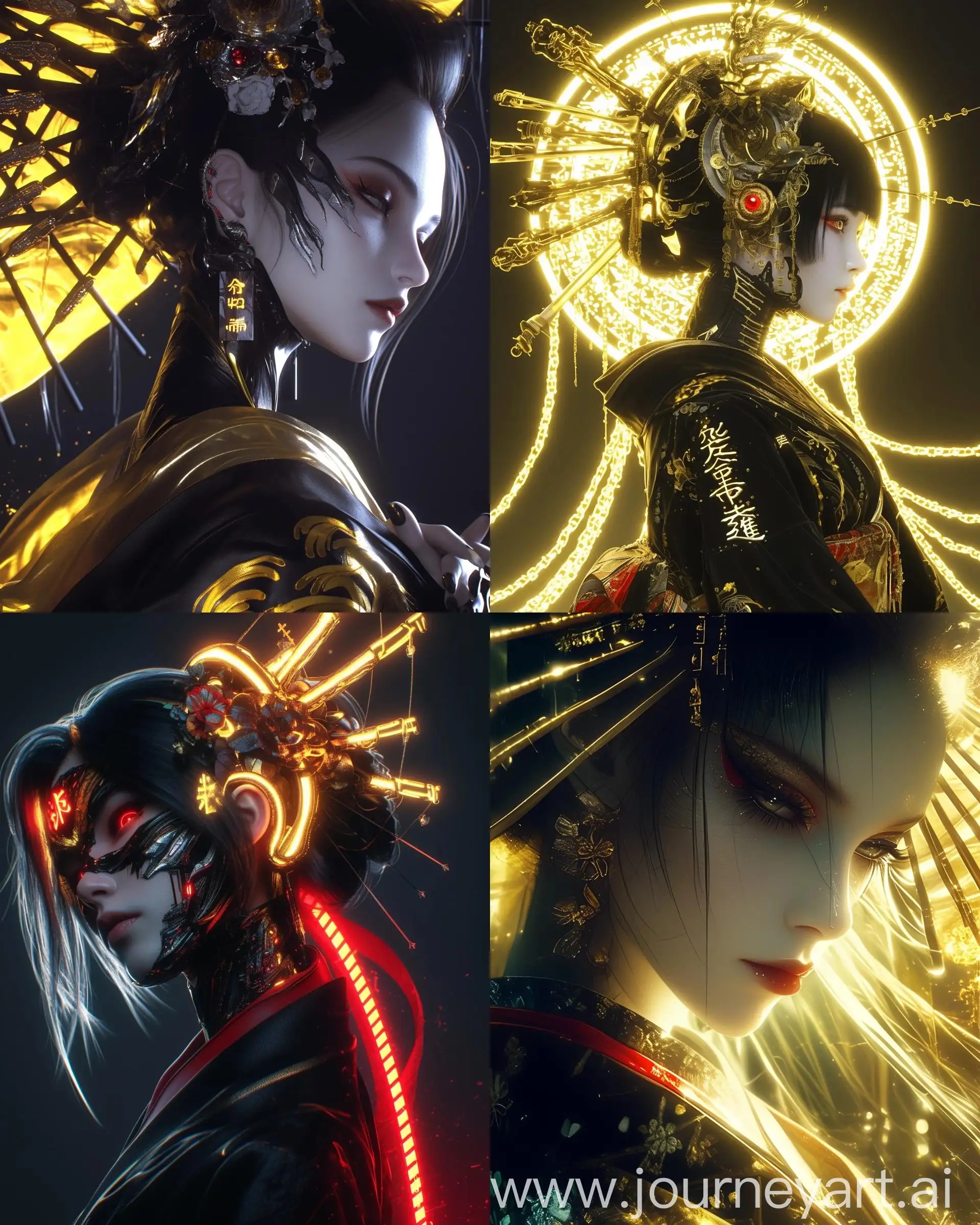 Side-Portrait-of-Gothic-Geisha-in-Neon-Cyberpunk-Setting-with-Techno-Saber