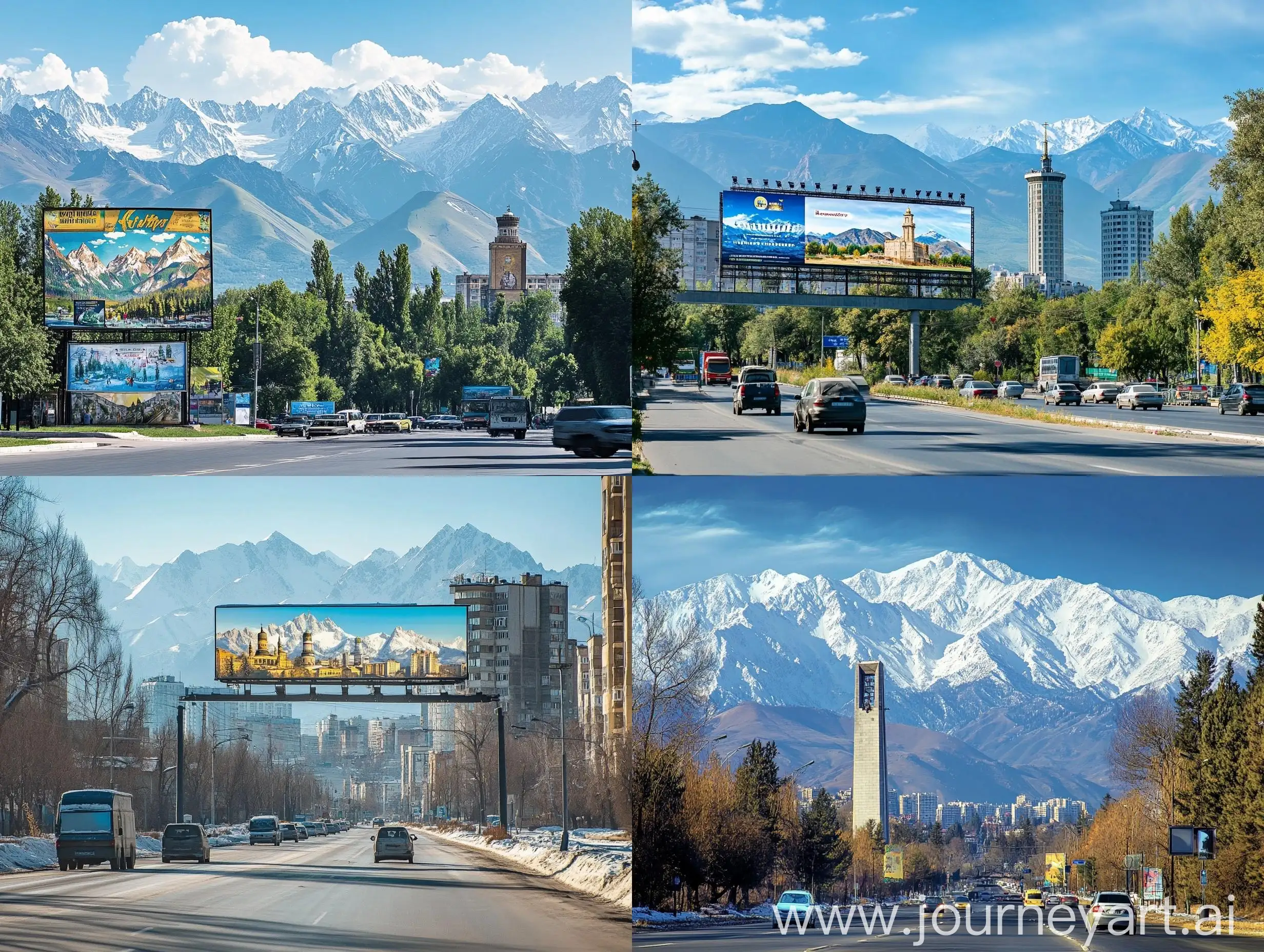 City-of-Almaty-Cultural-Attractions-Billboard-with-Mountains-and-Kok-Tobe-Tower