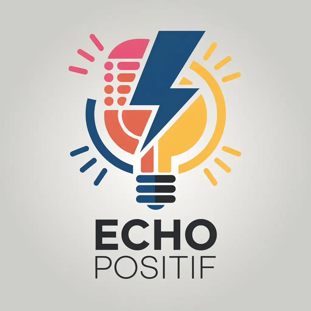 LOGO-Design-for-Echo-POSITIF-Bright-Colors-with-Voice-and-Communication-Theme